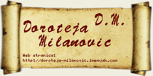 Doroteja Milanović vizit kartica